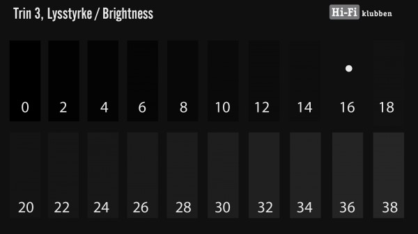 Hi-Fi Klubben Quick Calibration lysstyrke og black level Hi-Fi Klubben Quick Calibration lysstyrke og black level