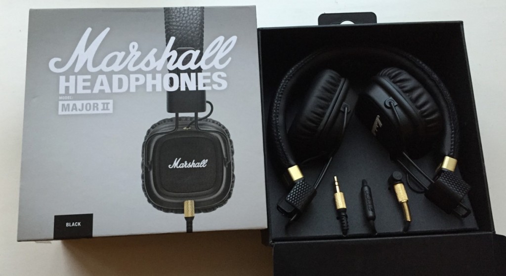 Marshall Major 2 høretelefoner med komplet kasse
