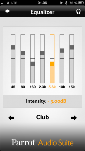 Parrot Zik iphone equalizer